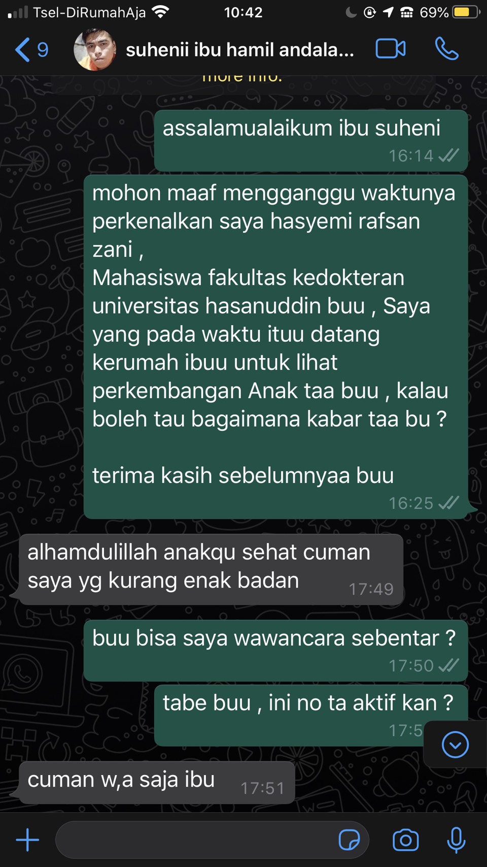 Dampak COVID 19 Membuat saya melakukan kunjungan secara Virtual 